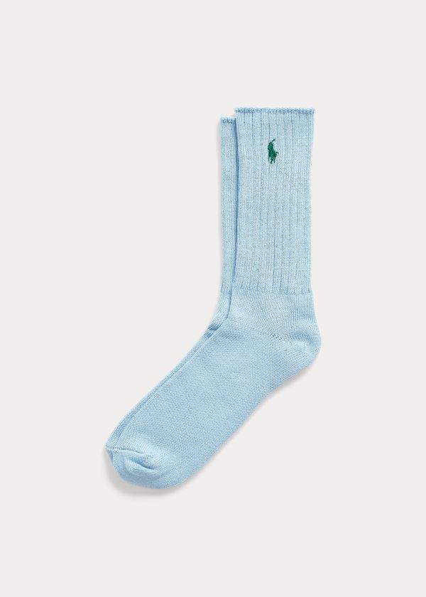 Calcetines Polo Ralph Lauren Hombre Azules Claro - The Earth Crew - KFXAM7235